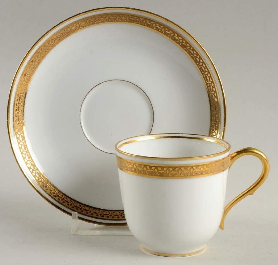 CRG29 Flat Demitasse Cup & Saucer Set by Henri Creanges-1