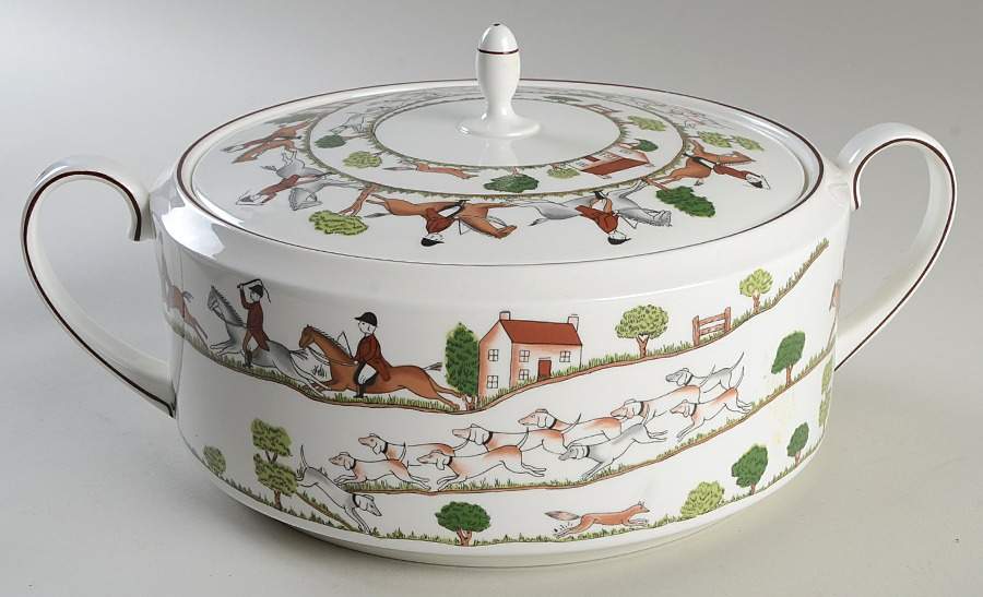 Hunting Scene Tureen &  Lid by Coalport-1