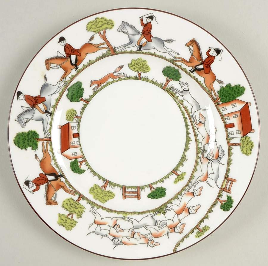 Hunting Scene Salad Plate by Coalport-1