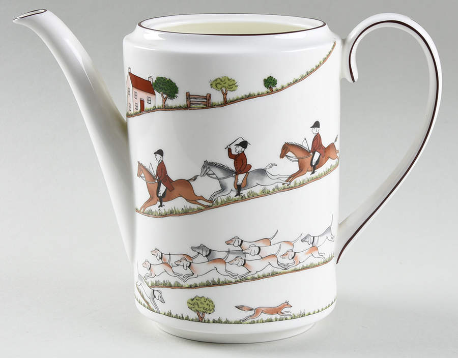Hunting Scene Coffee Pot No Lid by Coalport-1