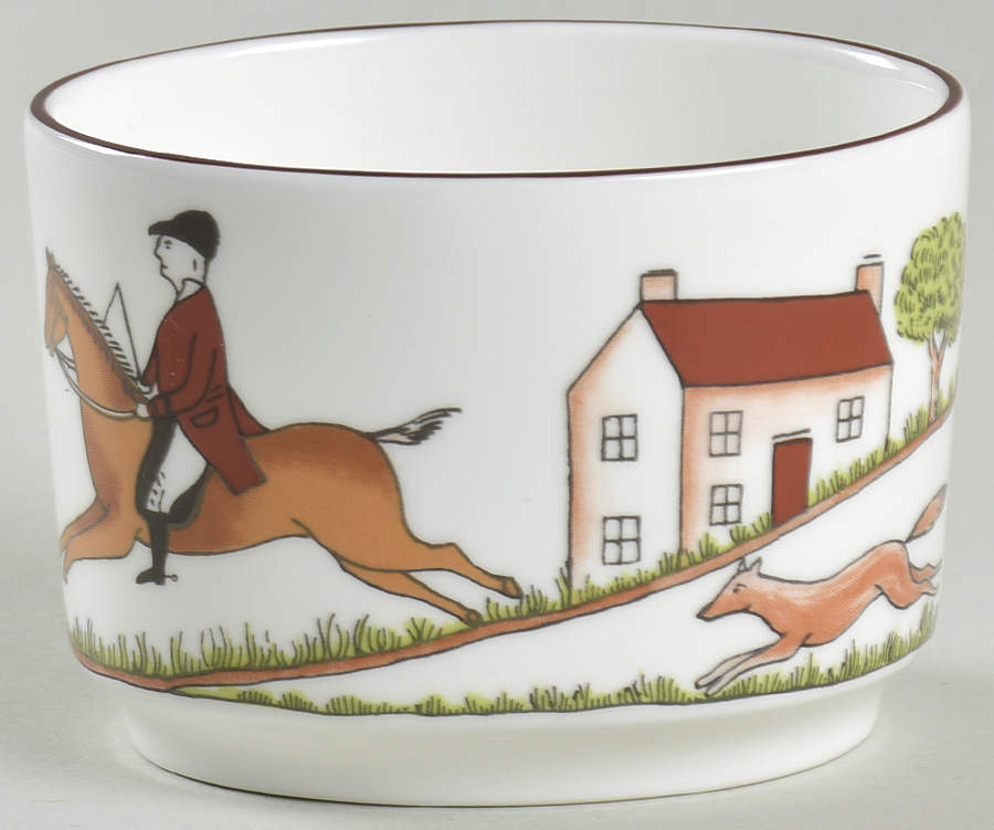 Hunting Scene Mini Open Sugar Bowl by Coalport-1