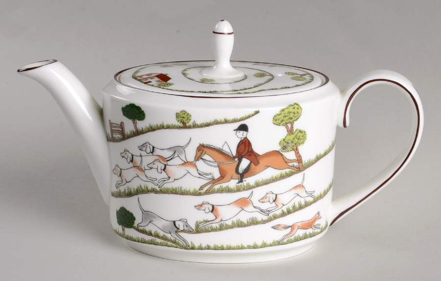 Hunting Scene Individual Teapot & Lid by Coalport-1