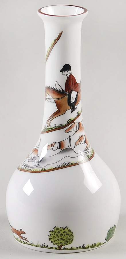 Hunting Scene 5" Bud Vase by Coalport-1