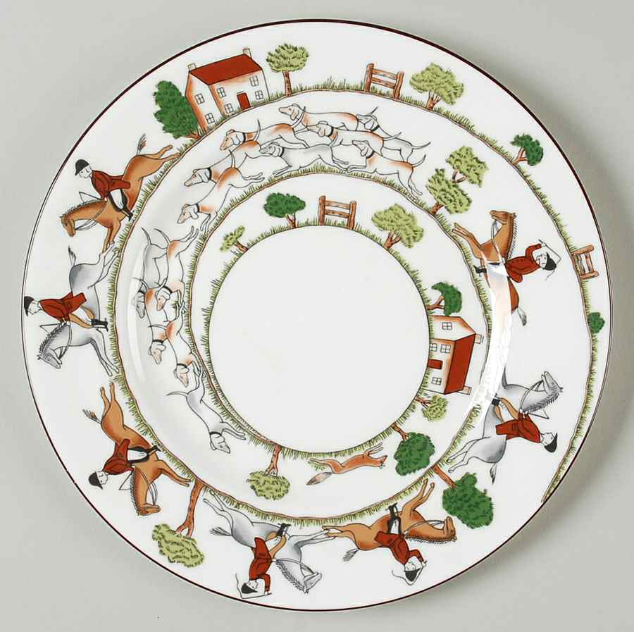 Hunting Scene Luncheon Plate by Coalport-1