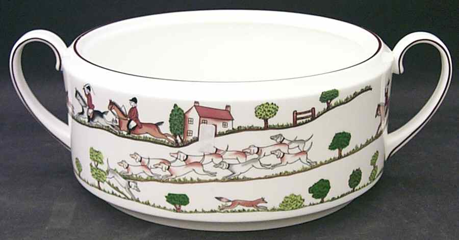 Hunting Scene Round Vegetable No Lid by Coalport-1