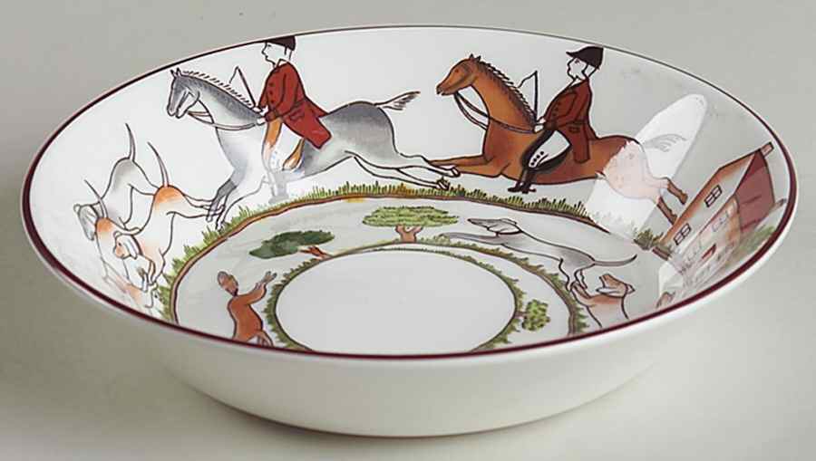 Hunting Scene Fruit/Dessert (Sauce) Bowl by Coalport-1