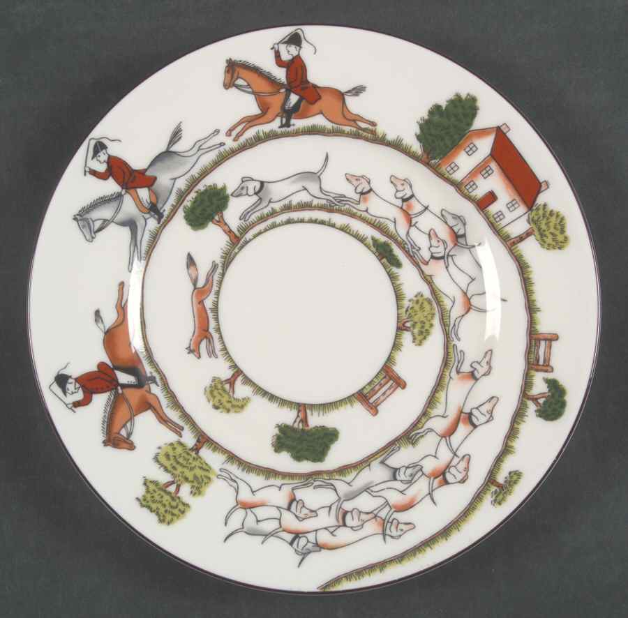 Hunting Scene Dessert/Pie Plate by Coalport-1
