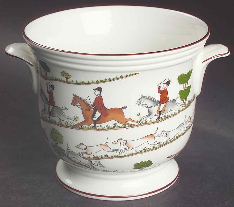 Hunting Scene Medium Cachepot by Coalport-1