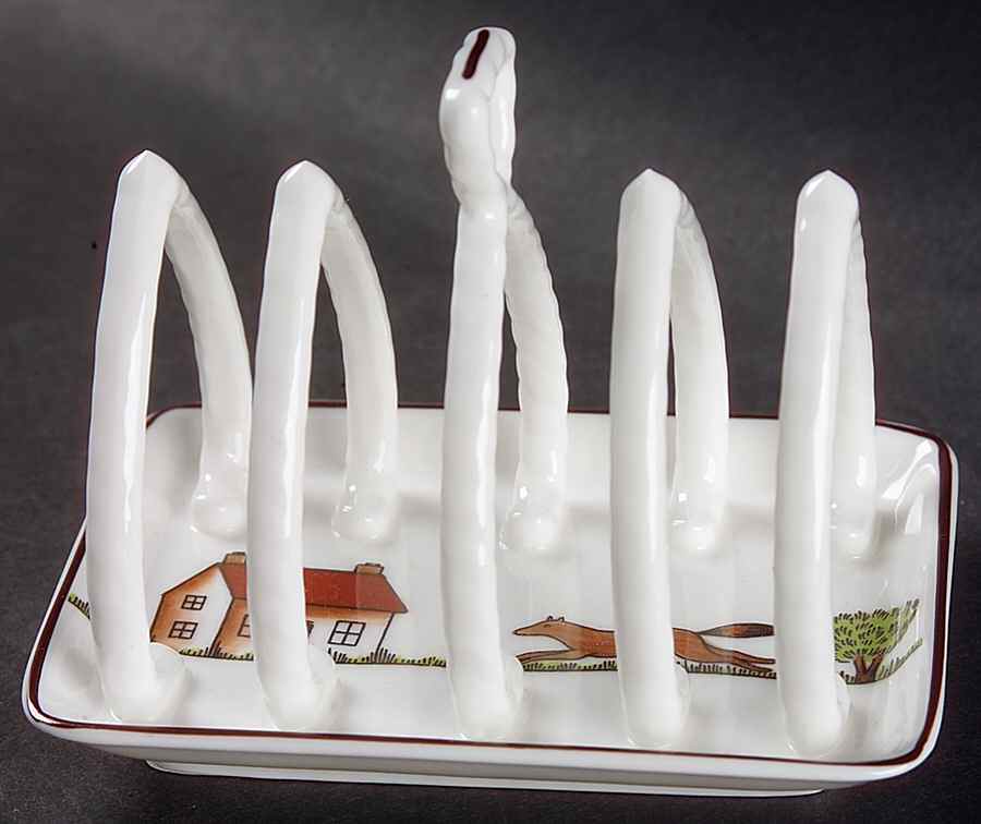 Hunting Scene 4 Slice Toast Server by Coalport-1