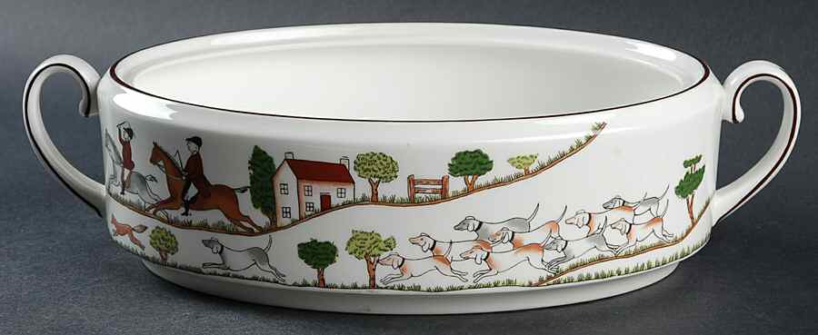 Hunting Scene Oval Vegetable No Lid by Coalport-1
