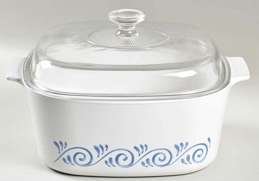 Oceanview (Corelle) 5 Quart Square Casserole with Glass Lid by Corning Corelle-1