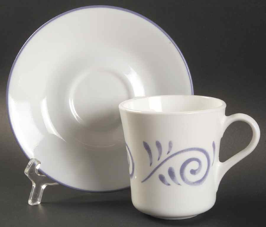 Oceanview (Corelle) Mug/Cup & Saucer Set by Corning Corelle-1