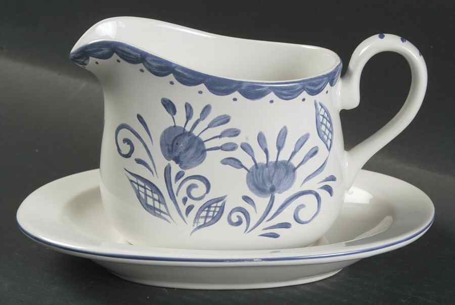 Oceanview (Corelle) Gravy Boat & Underplate by Corning Corelle-1
