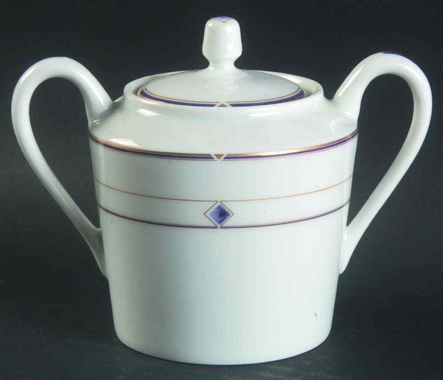Diamants Bleus Sugar Bowl & Lid by Charles Field Haviland-1