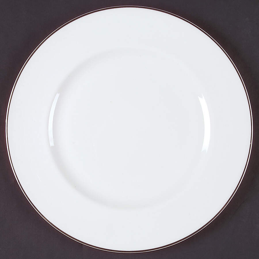 Platinum  Band Dinner Plate by Crown Staffordshire-1
