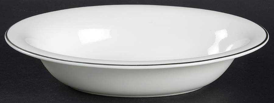 Platinum  Band 9" Oval Vegetable Bowl by Crown Staffordshire-1