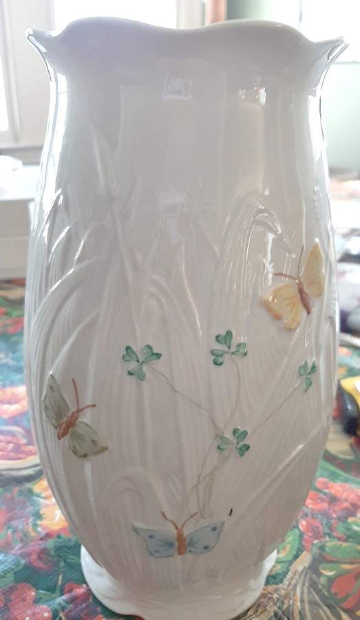 Millennium Summer Butterfly Vase by Belleek Pottery (Ireland)-1
