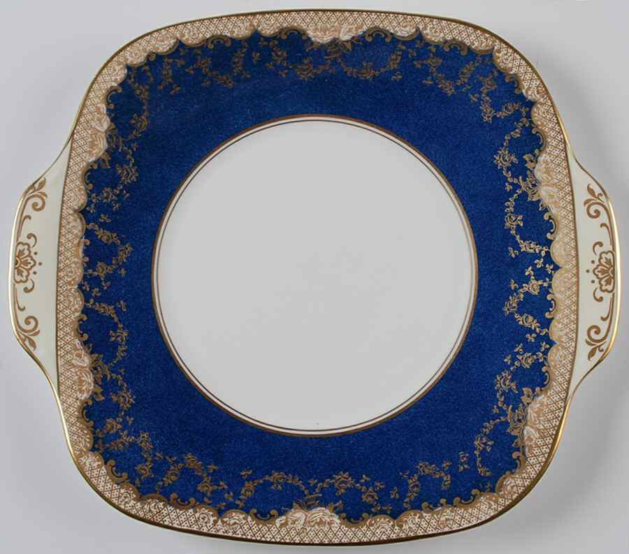 A13044 Handled Cake Plate by Crown Staffordshire-1