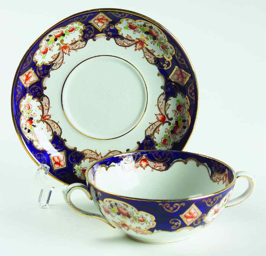 Ontario Flat Cream Soup Bowl & Saucer Set by Coronation - T W Barlow-1