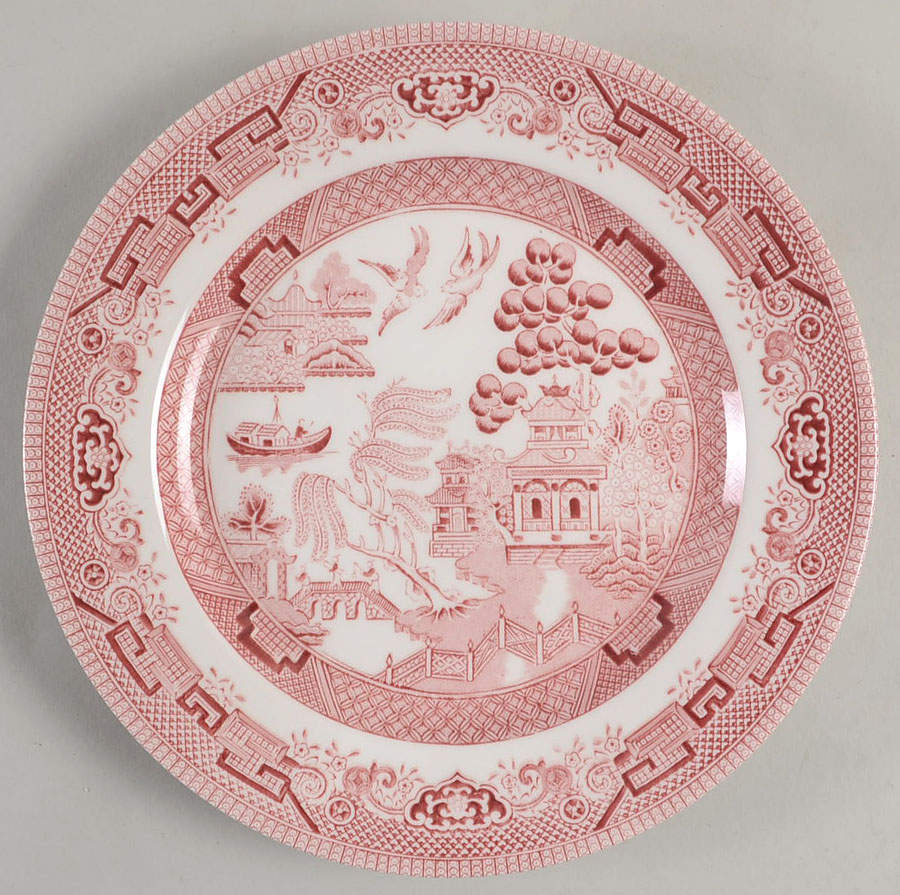 Willow Rosa Pink (England) Salad Plate by Churchill-1