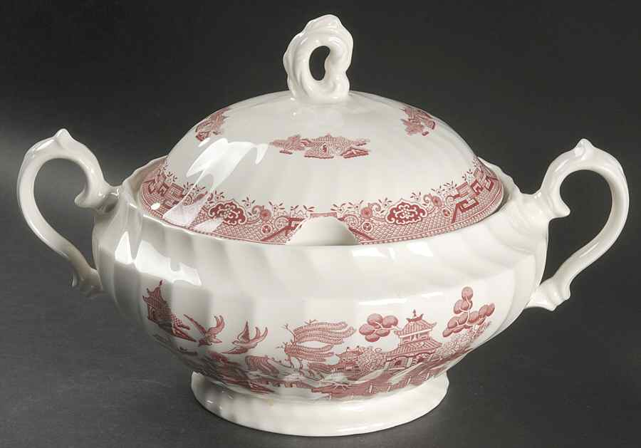 Willow Rosa Pink (England) Tureen &  Lid by Churchill-1