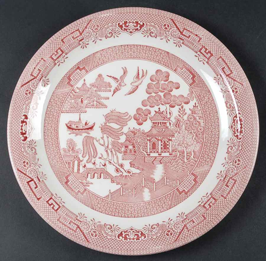 Willow Rosa Pink (England) 12" Chop Plate (Round Platter) by Churchill-1