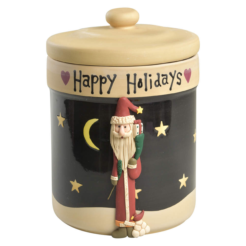 Midnight Santa Cookie Jar & Lid by Certified International-1