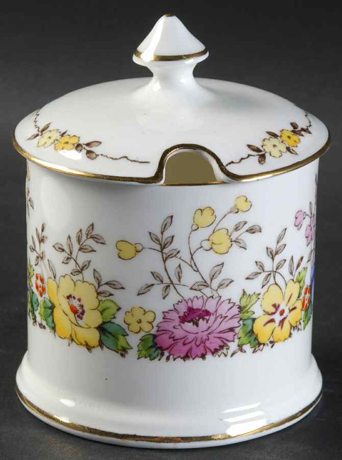 F15465 Jam/Jelly & Lid by Crown Staffordshire-1