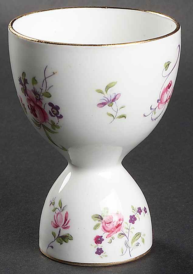English Rosebud (Smooth Edge) Double Egg Cup by Crown Staffordshire-1