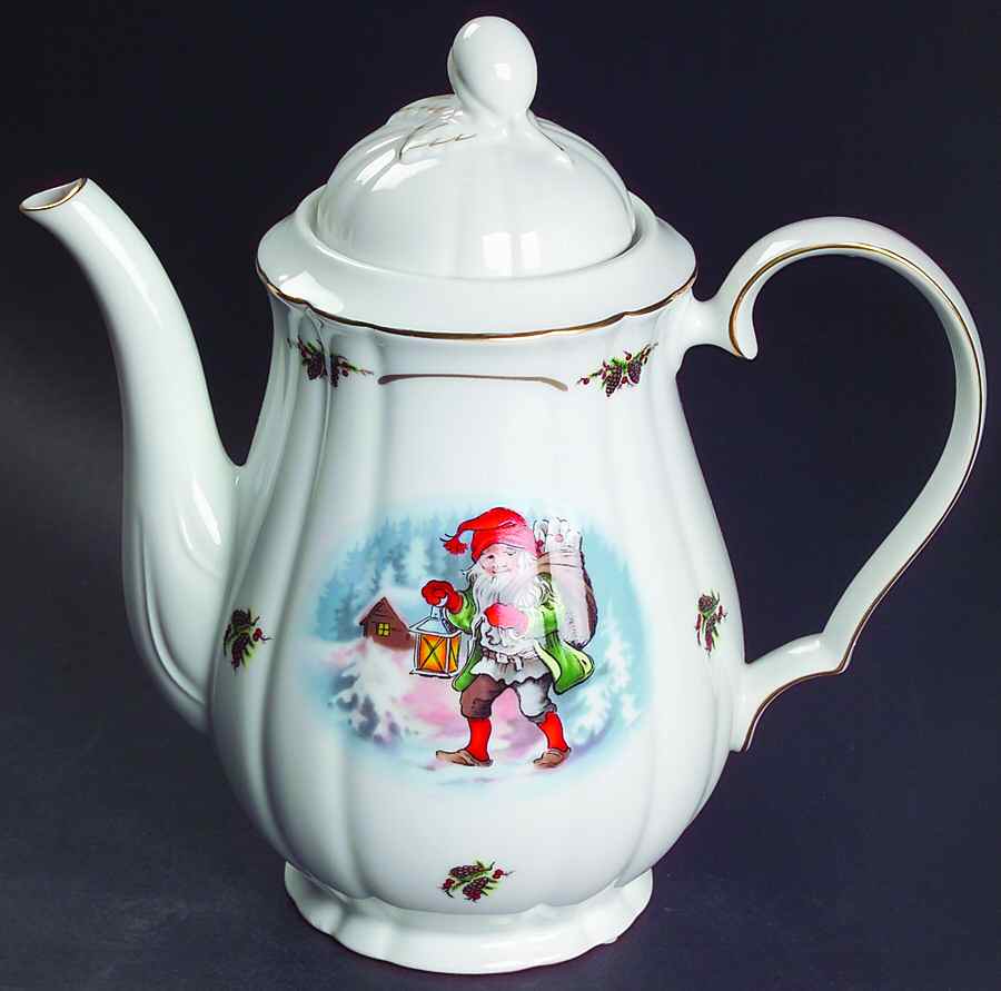 Old Fashioned Christmas Coffee Pot & Lid by Christineholm-1