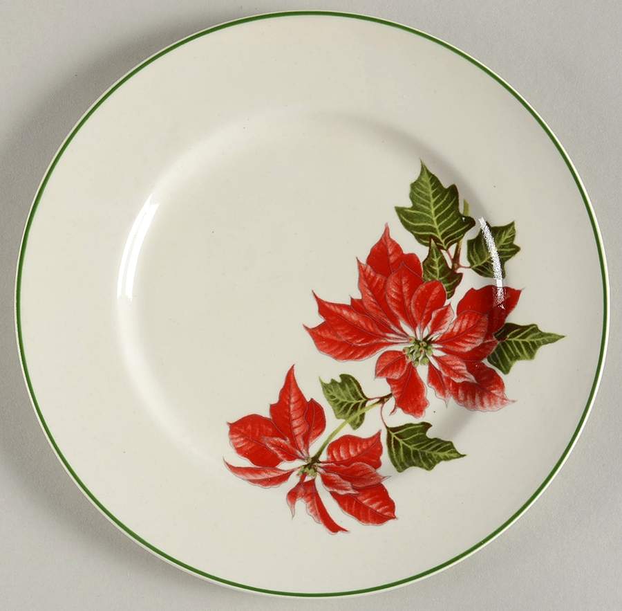 Poinsettia Bread & Butter Plate by Cuthbertson-1