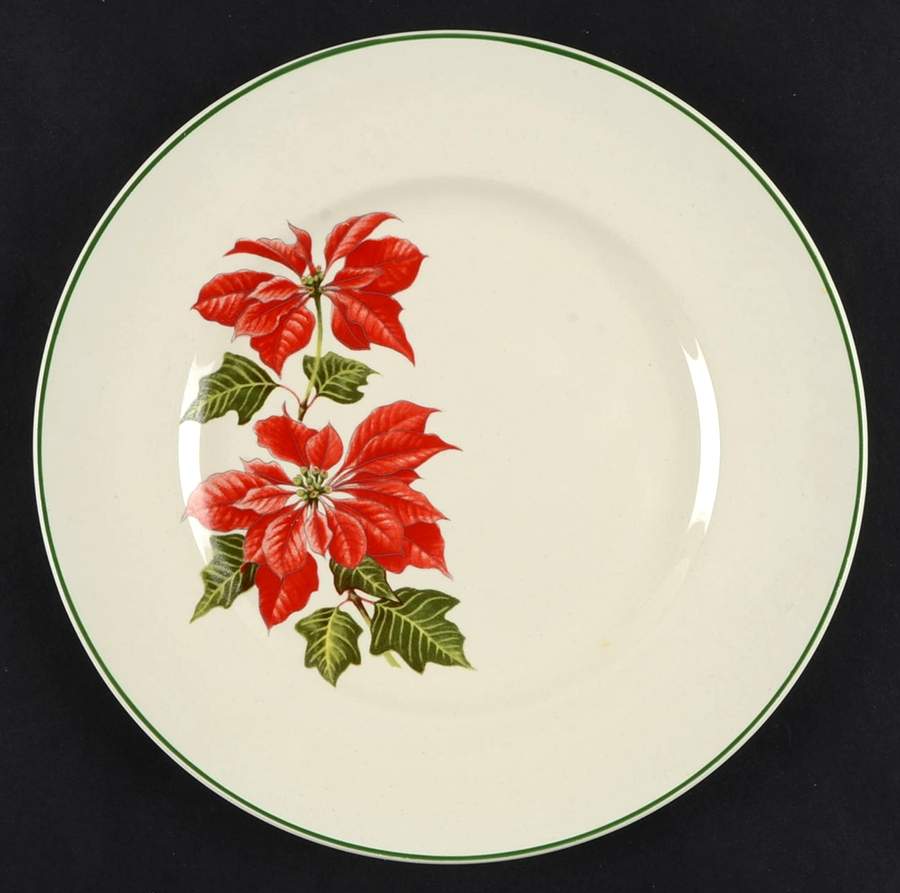Poinsettia Salad Plate by Cuthbertson-1