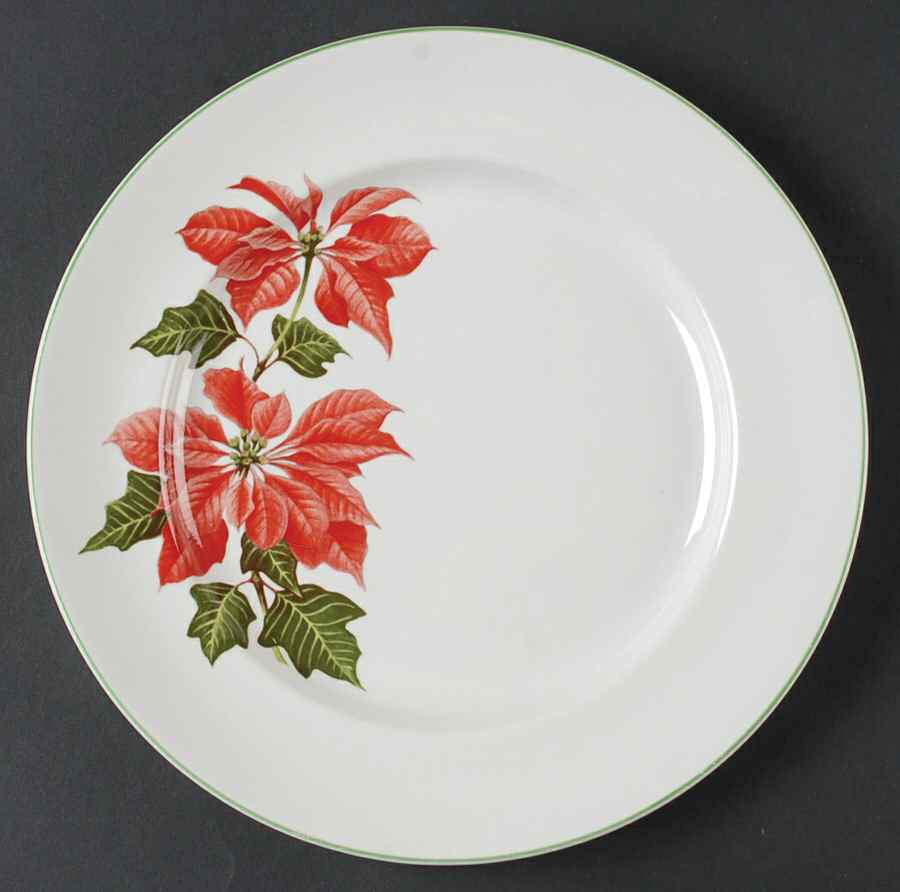 Poinsettia Dinner Plate by Cuthbertson-1