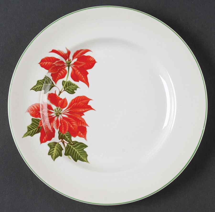 Poinsettia Salad Plate by Cuthbertson-1