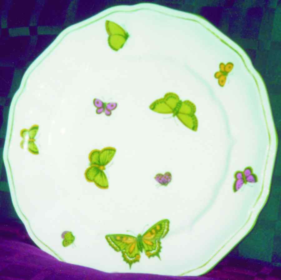 Butterfly (Scalloped) Dinner Plate by Crown Staffordshire-1