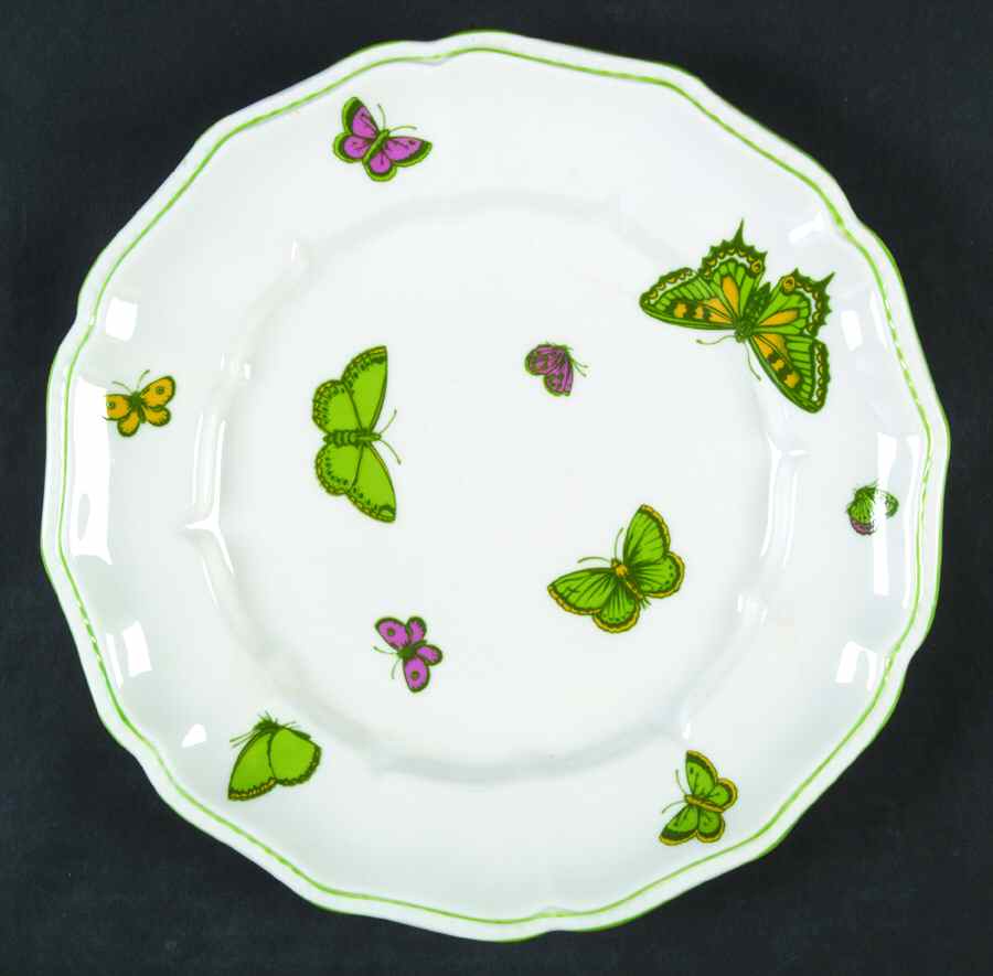 Butterfly (Scalloped) Salad Plate by Crown Staffordshire-1
