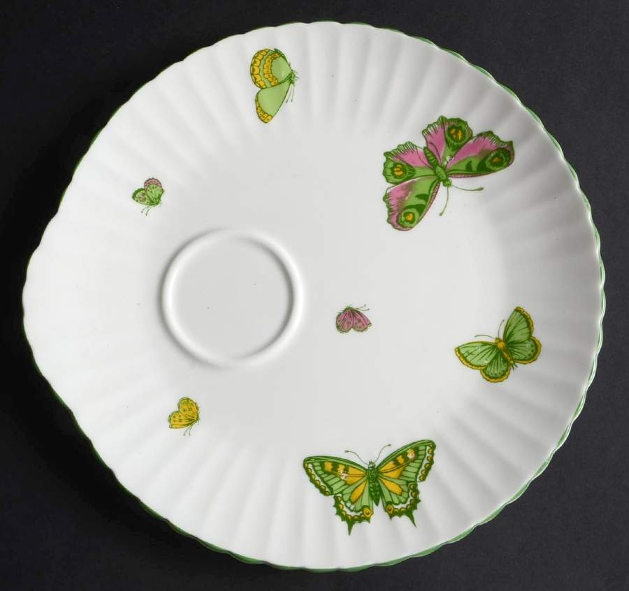 Butterfly (Scalloped) Snack Plate by Crown Staffordshire-1
