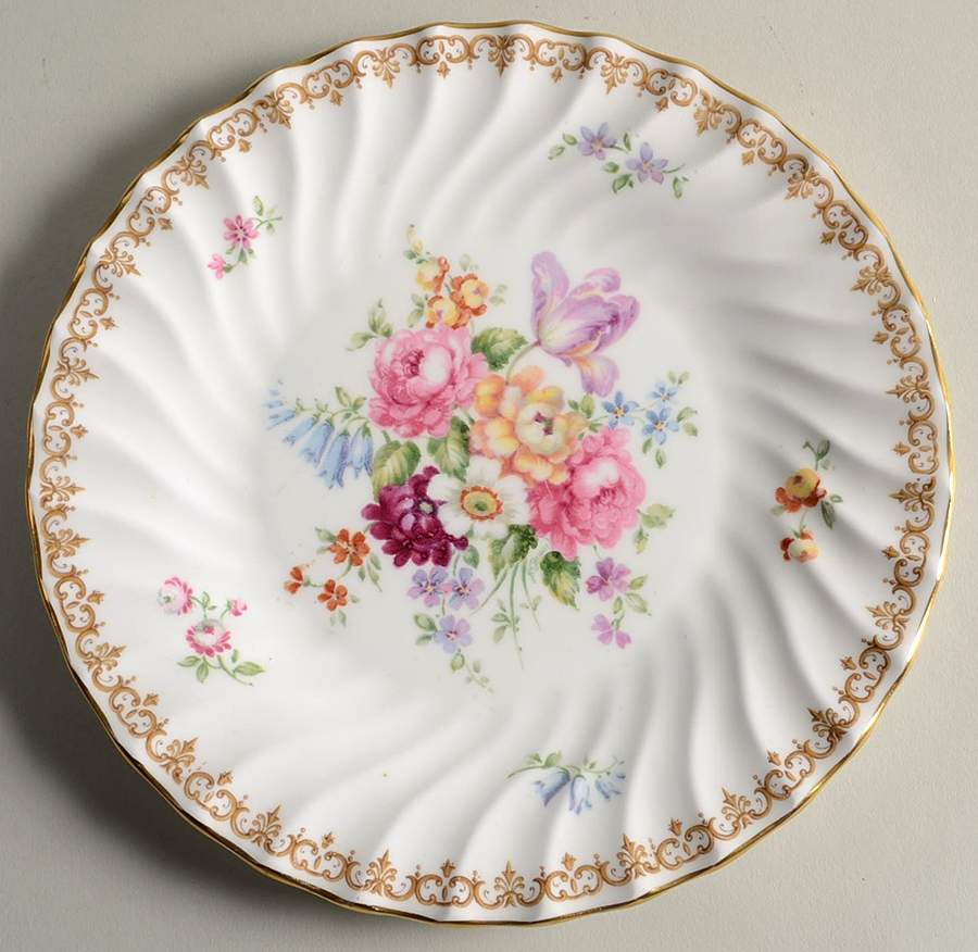 England's Bouquet Luncheon Plate by Crown Staffordshire-1