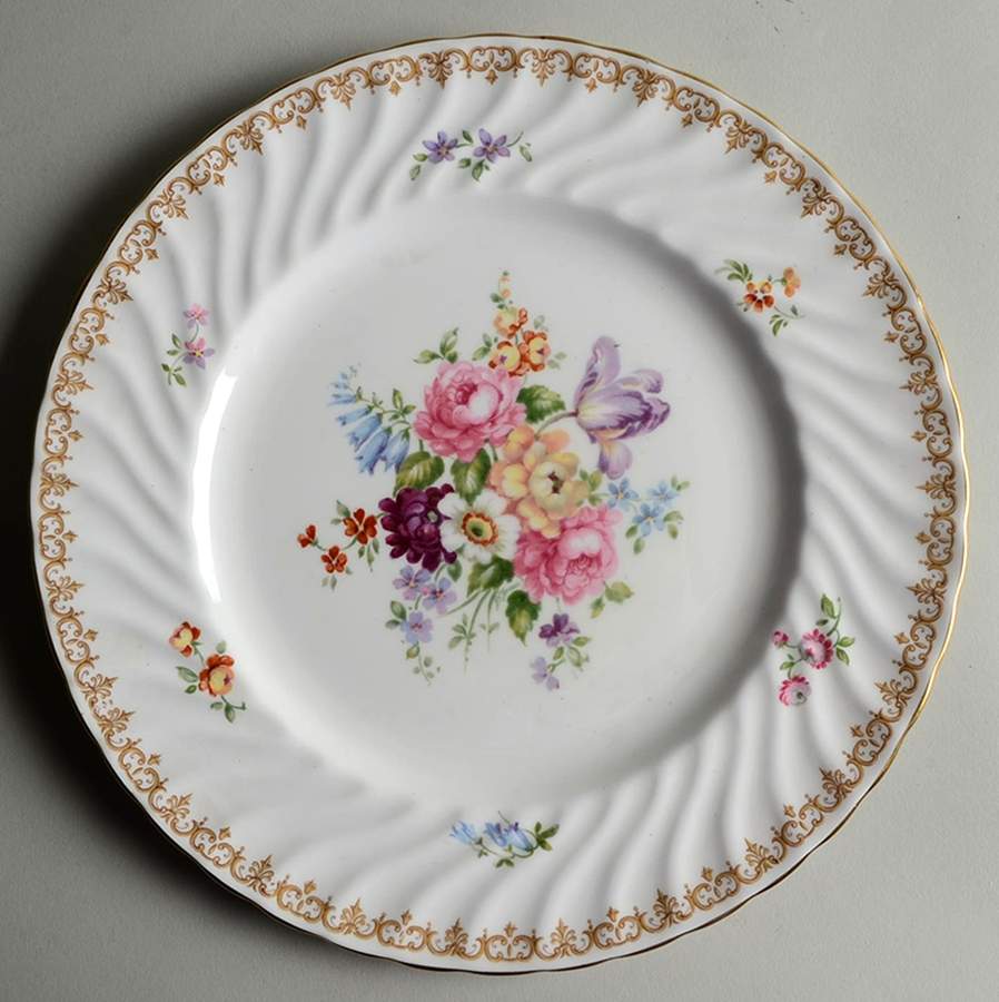 England's Bouquet Dinner Plate by Crown Staffordshire-1