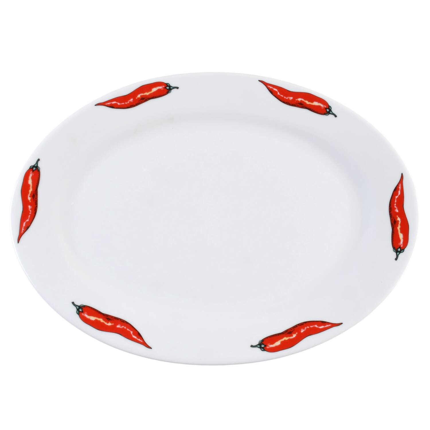 Chili Peppers 14" Oval Serving Platter by BIA Cordon Bleu-1
