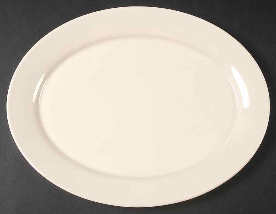 Beige (Rim) 11" Oval Serving Platter by Corning Corelle-1