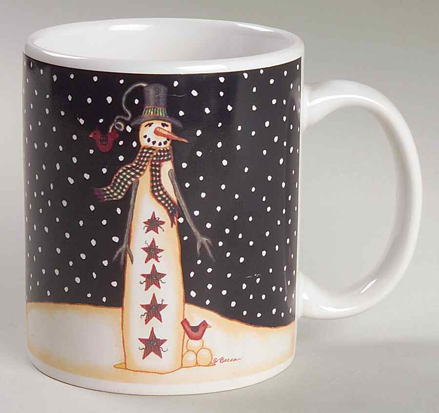 Midnight Snowman Mug by Certified International-1