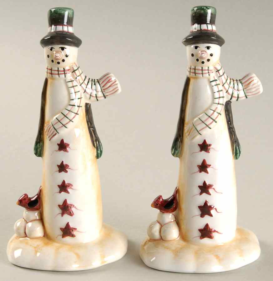 Midnight Snowman Figural Salt & Pepper Set by Certified International-1