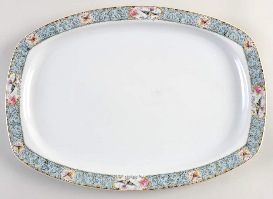 CWX2 16" Rectangular Serving Platter by Crown China (Czech)-1