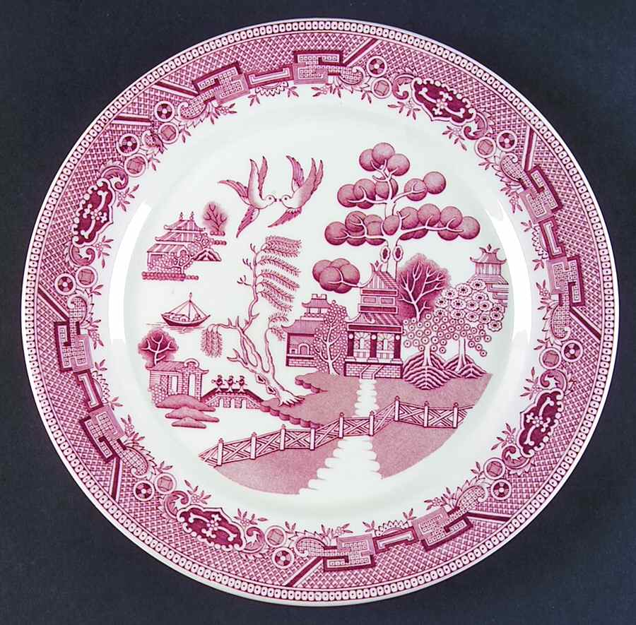Pink Willow Dinner Plate by Carr-1