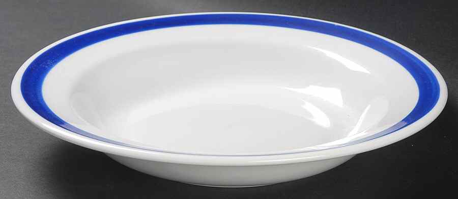 Diner Blue Rim Soup Bowl by Crate & Barrel-1