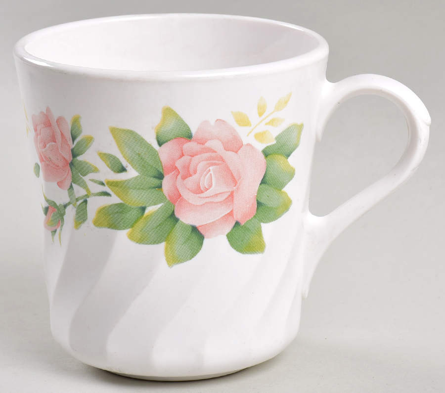 Elegant Rose (Corelle) Flat Cup by Corning Corelle-1