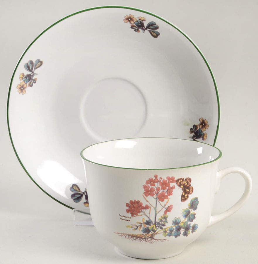 Flora Flat Cup & Saucer Set by Cuthbertson-1