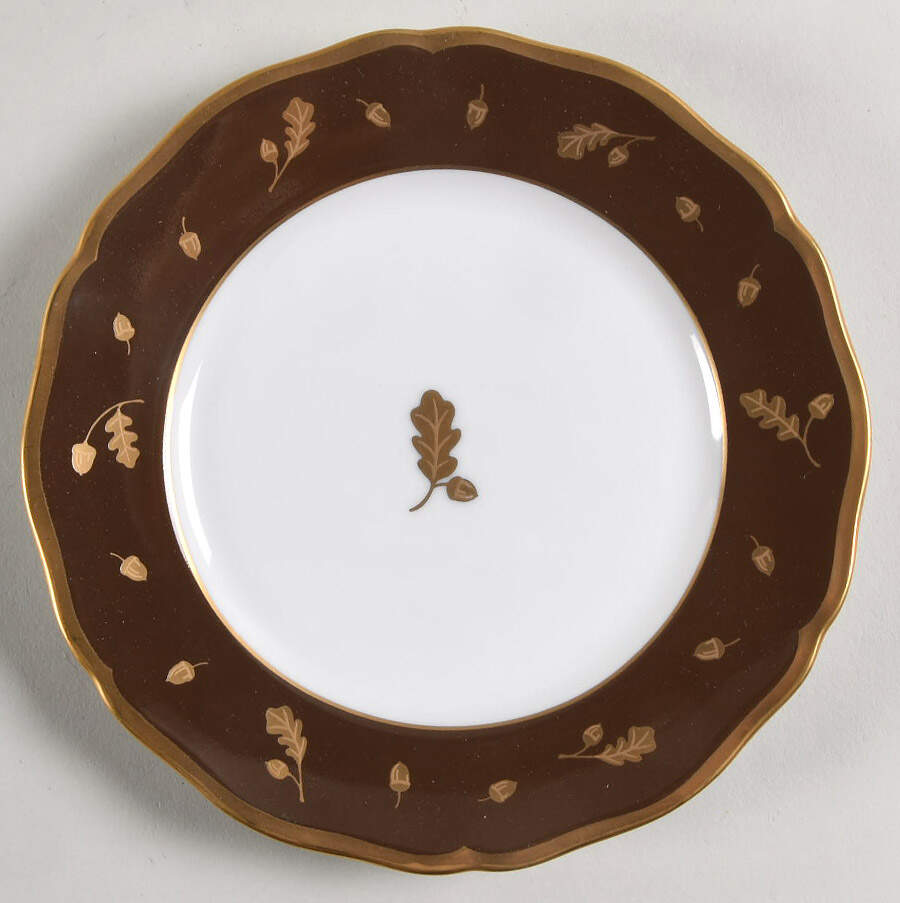Winter Game Birds Chestnut Brown Bread & Butter Plate by Lynn Chase-1