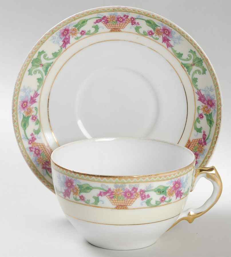 14567 Flat Cup & Saucer Set by Czechia-Czechoslovakia-1